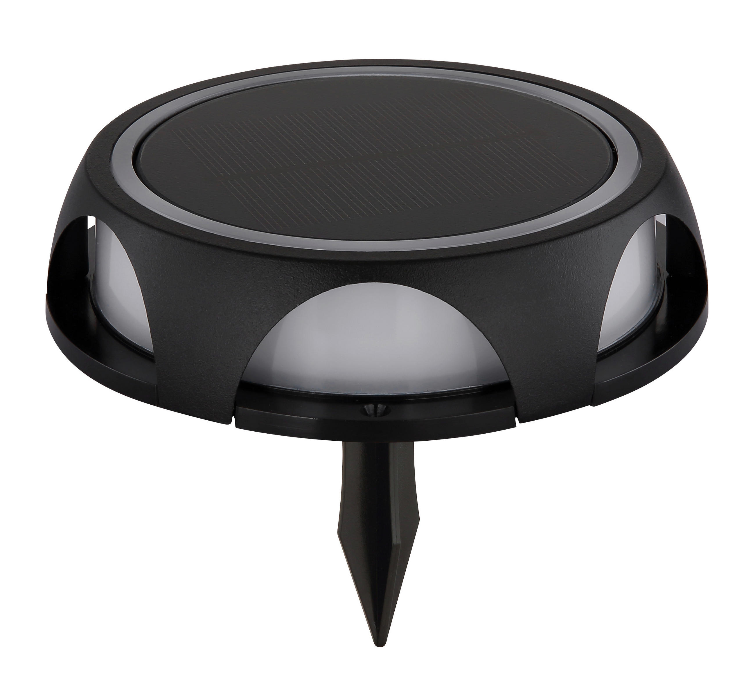 SOLARLEUCHTE  - Opal/Schwarz, Design, Kunststoff/Metall (14/3,6cm) - Globo