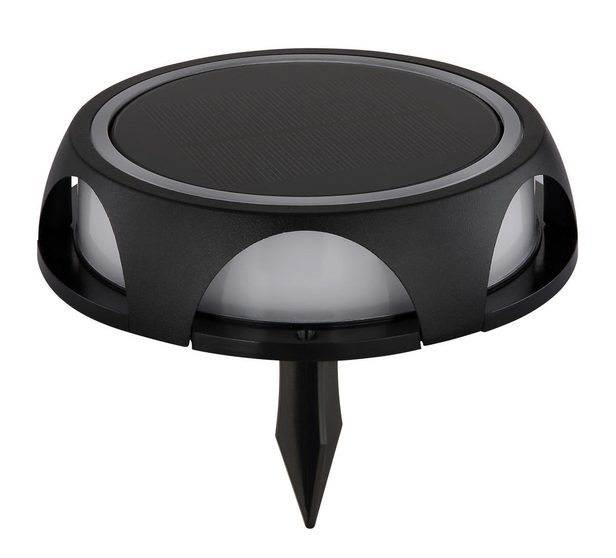 SOLARLEUCHTE  - Opal/Schwarz, Design, Kunststoff/Metall (14/3,6cm) - Globo