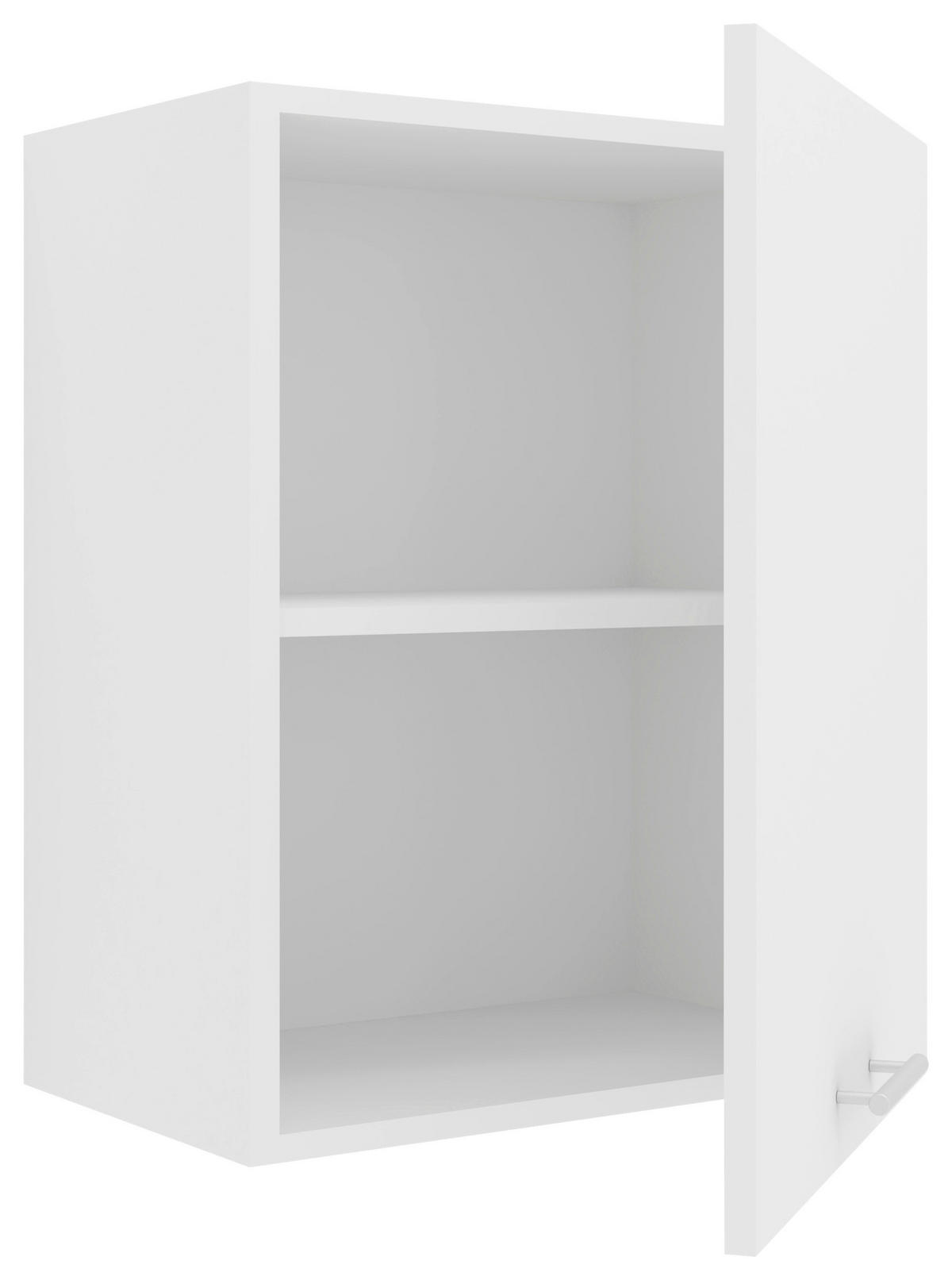 KÜCHENOBERSCHRANK 50/60/31 cm  in Weiss  - Weiss/Alufarben, Konventionell, Holzwerkstoff/Metall (50/60/31cm) - MID.YOU