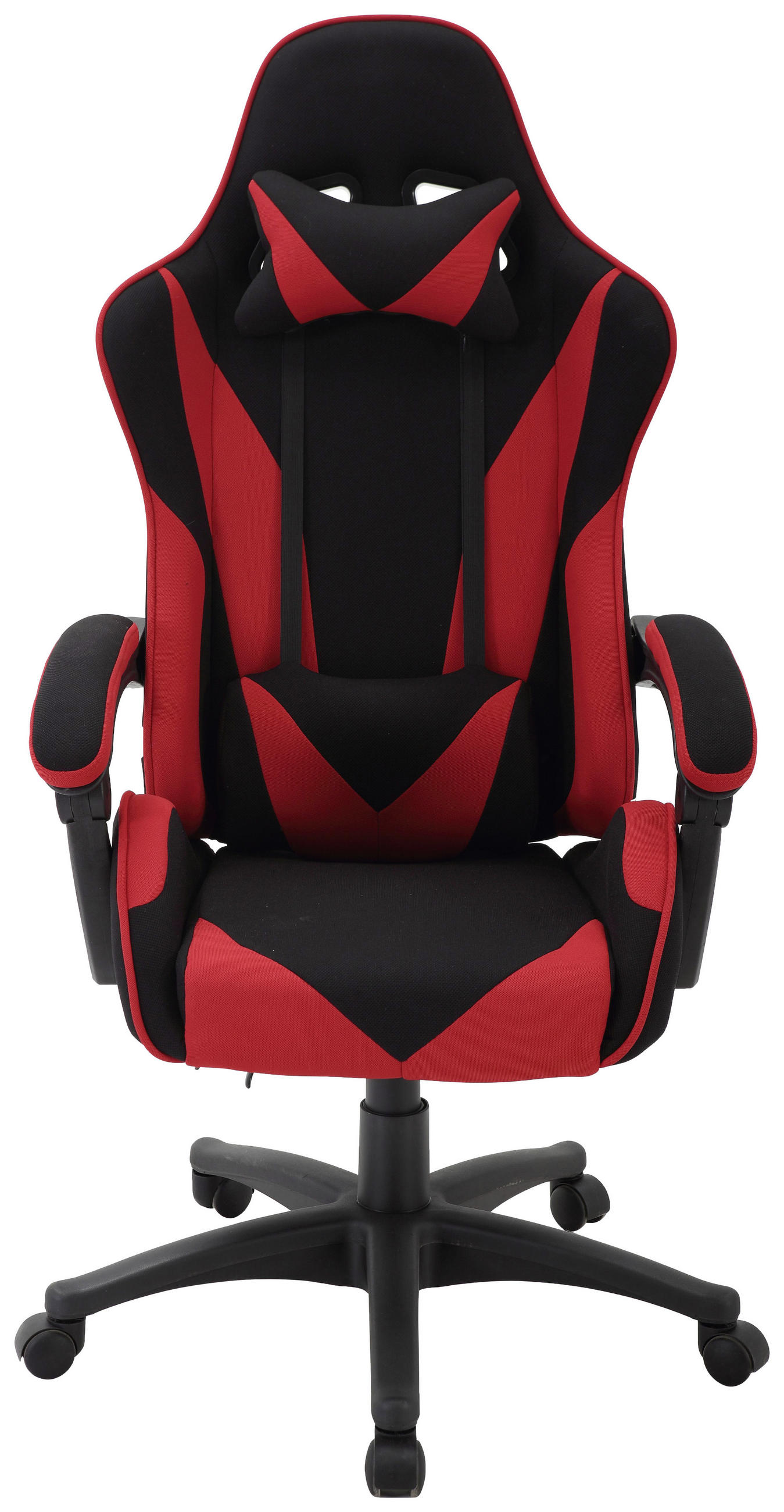 GAMING STOLICA crvena, crna metal, plastika, tekstil - crvena/crna, Design, metal/tekstil (65/132/67cm) - Xora
