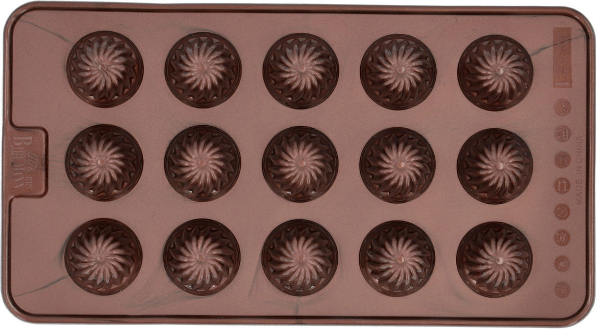 PRALINEN-BACKFORM  - Braun, KONVENTIONELL, Kunststoff (11,5/21,2/2cm) - Birkmann