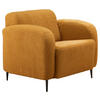 SESSEL in Teddystoff Gelb  - Gelb/Schwarz, Modern, Textil/Metall (85/76/90cm) - Livetastic