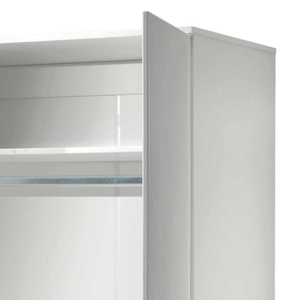 DREHTÜRENSCHRANK 2-türig Weiß  - Goldfarben/Weiß, MODERN, Holzwerkstoff/Kunststoff (100/200/59cm) - MID.YOU