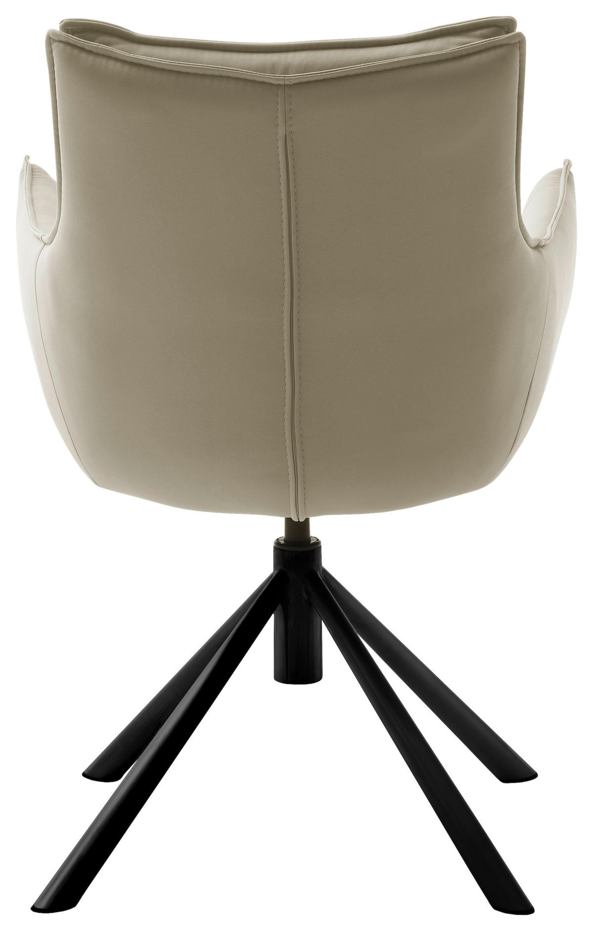 ARMLEHNSTUHL drehbar  in Eisen beschichtet  - Schwarz/Cappuccino, Design, Textil/Metall (60/90/65cm) - Novel