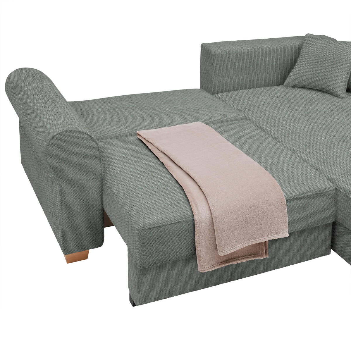 HÖRNSOFFA i grå  - grå, Modern, trämaterial/trä (255/185cm) - MID.YOU