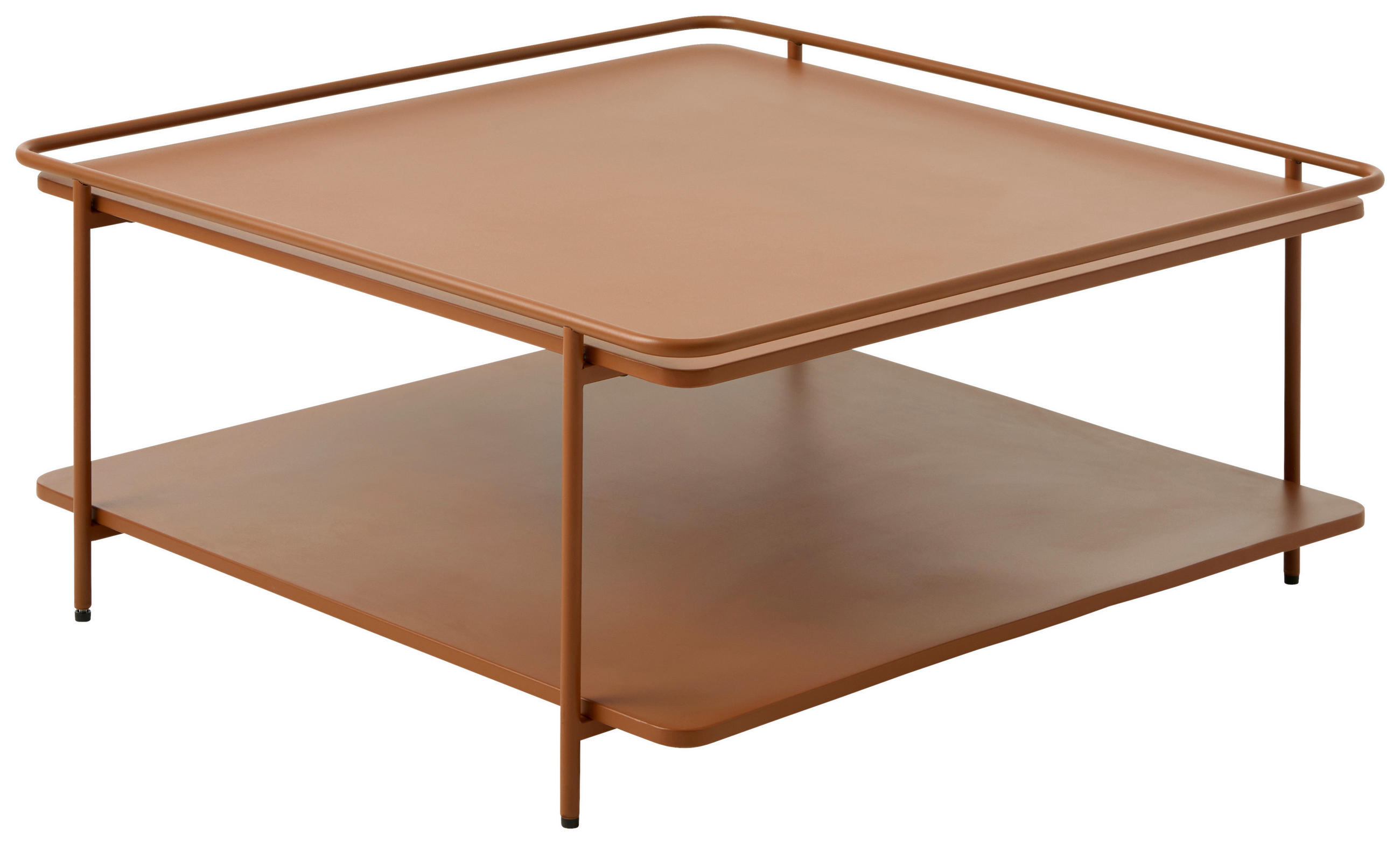 COUCHTISCH 75/75/34,3 cm quadratisch Terracotta  - Terracotta, Basics, Metall (75/75/34,3cm) - Xora