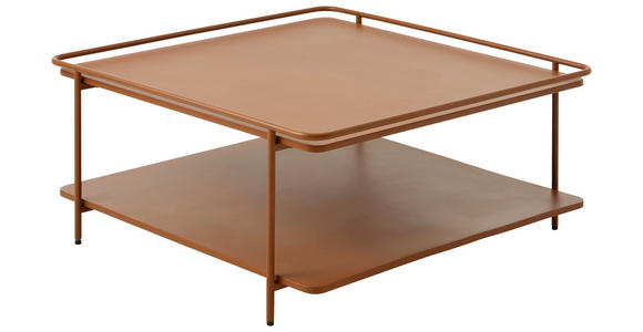 COUCHTISCH 75/75/34,3 cm quadratisch Terracotta - Terracotta, Basics, Metall (75/75/34,3cm) - Xora