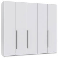 DREHTÜRENSCHRANK Weiß 5 Tür(en)  - Weiß, MODERN, Holzwerkstoff/Kunststoff (225/208/58cm) - Chameo