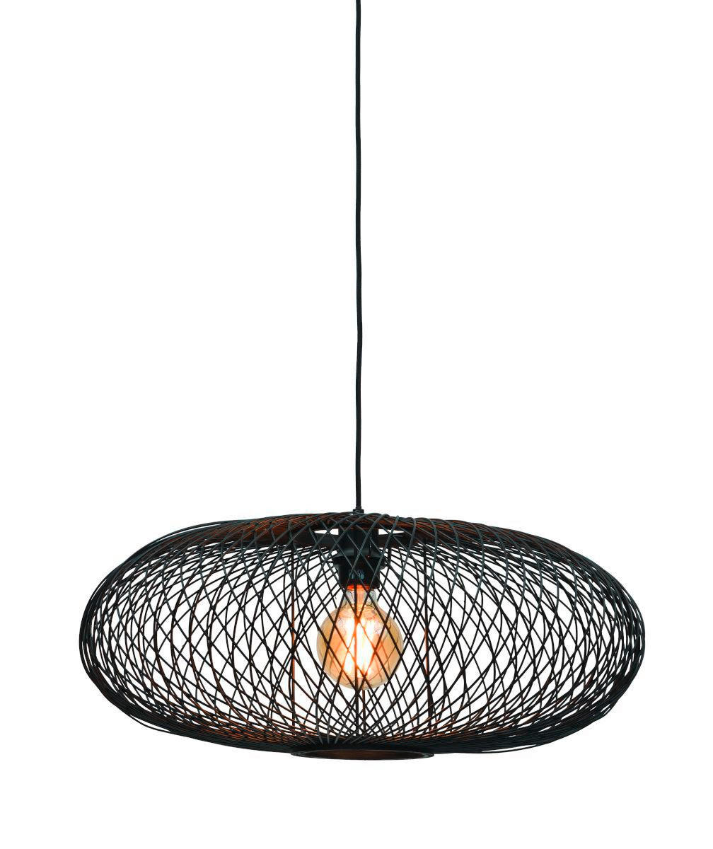 HÄNGELEUCHTE GOOD&MOJO 63/40 cm   - Schwarz, Natur, Naturmaterialien (63/40cm) - Good & Mojo