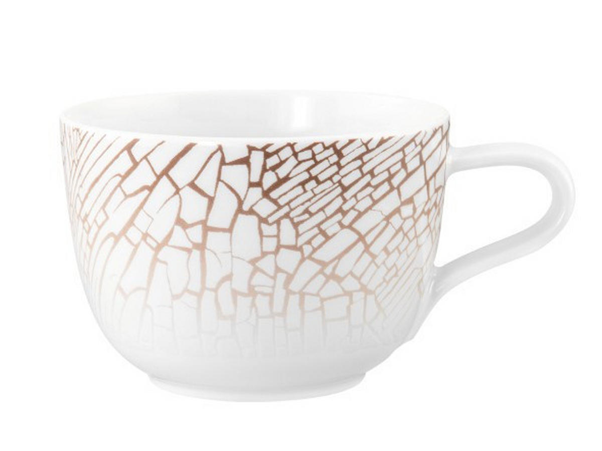 VELIKA ŠALICA ZA KAVU    Liberty Krakelee  - brončane boje/bijela, Basics, keramika (0,26l) - Seltmann Weiden