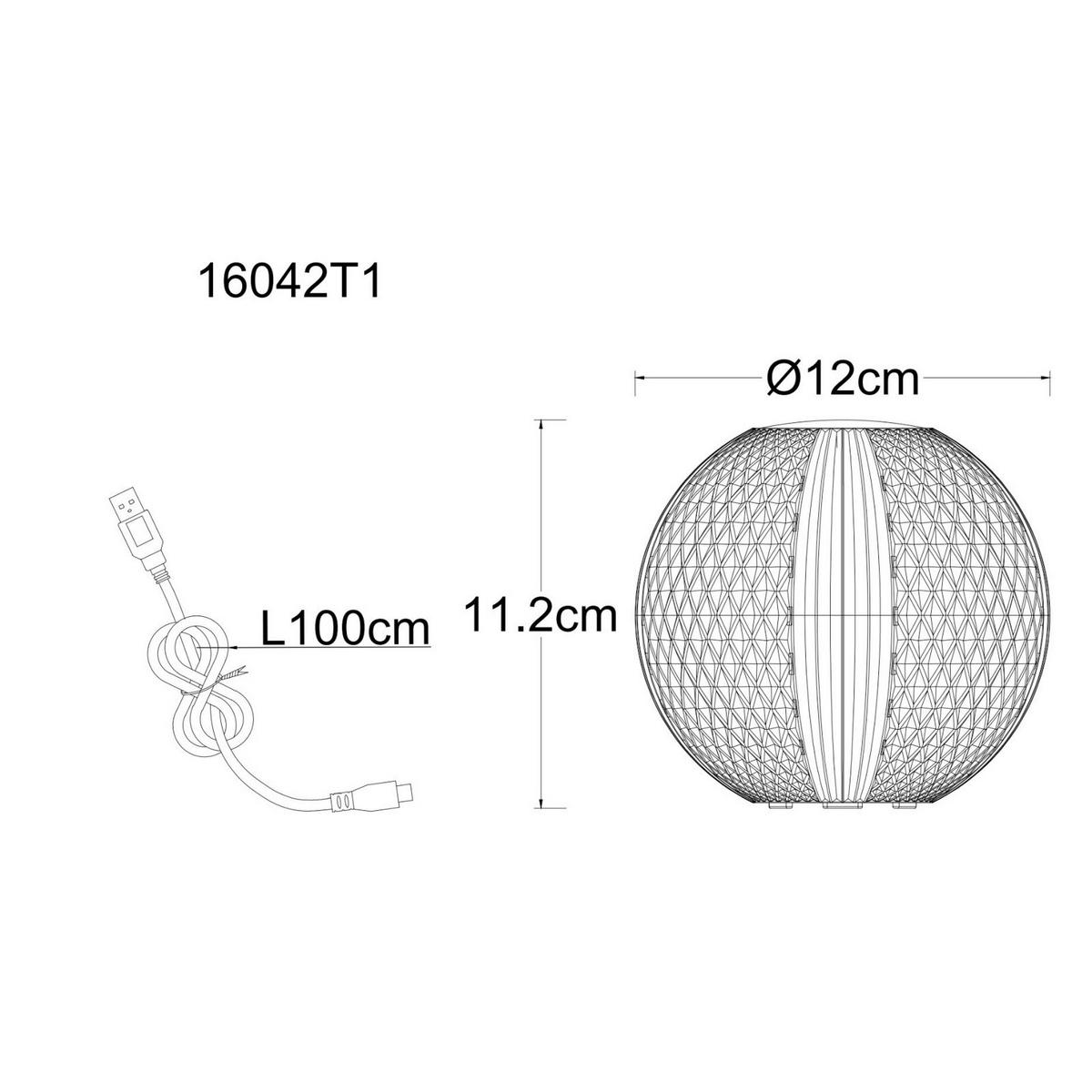 AKKU-TISCHLEUCHTE AIDA 12/11.2 cm  - Klar/Transparent, Design, Kunststoff (12/11.2cm)