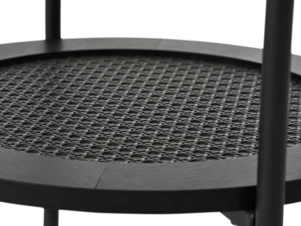 COUCHTISCH 50/50/50 cm rund Schwarz  - Schwarz, Basics, Holzwerkstoff/Metall (50/50/50cm) - Boxxx
