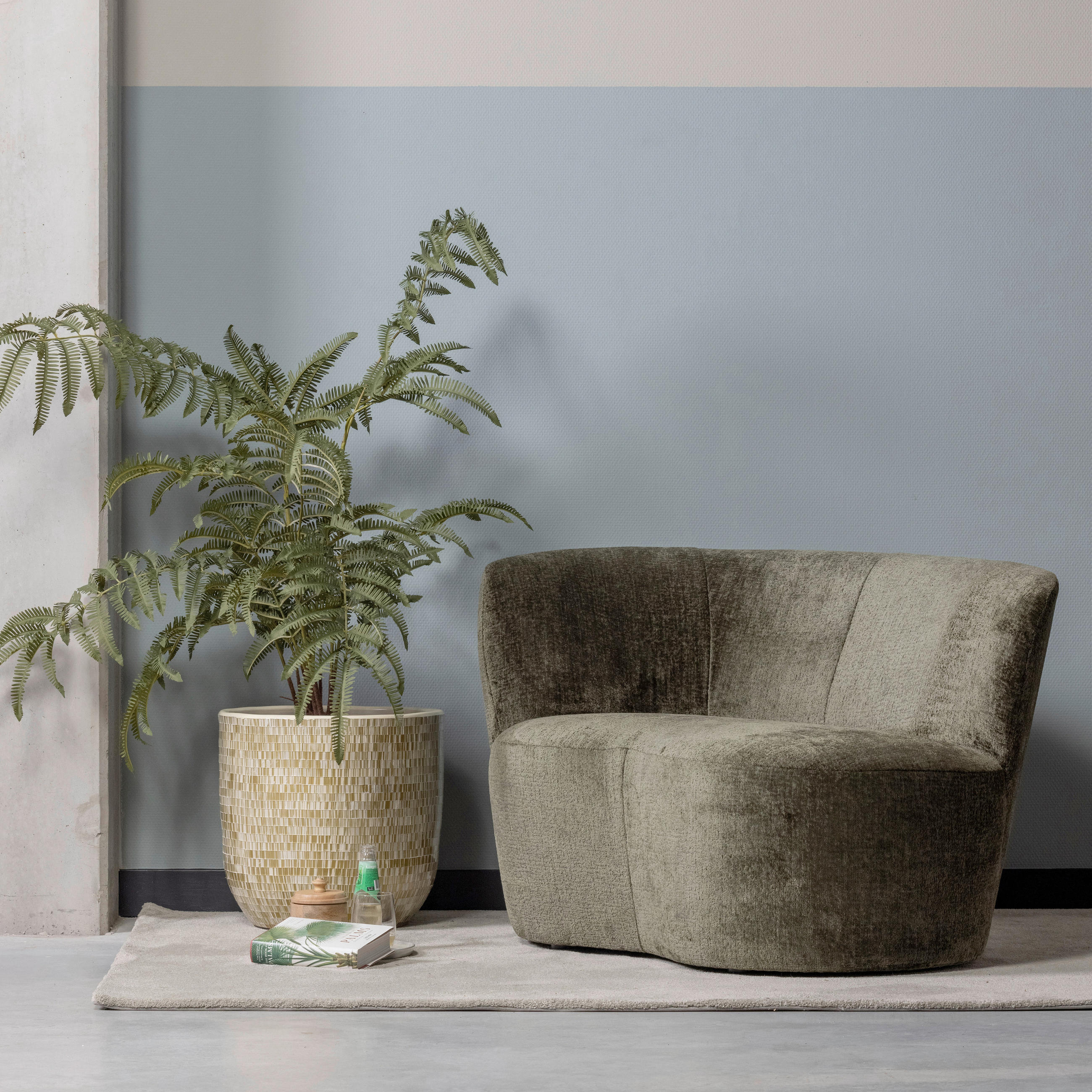 RÉCAMIERE in Samt Dunkelgrün  - Dunkelgrün/Schwarz, Design, Kunststoff/Textil (112/73/80cm) - Livetastic