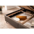 POLSTERBETT Matratze, Lattenrost, Topper Hellbraun 200/200 cm  - Hellbraun/Schwarz, KONVENTIONELL, Leder/Holz (200/200cm) - Novel