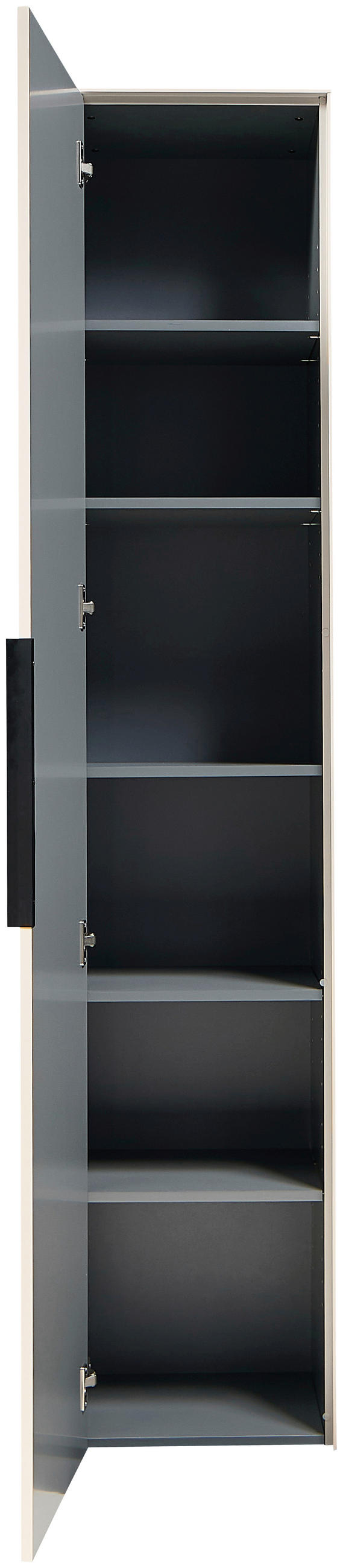 HOCHSCHRANK 38/192/30 cm  - Kaschmir/Schwarz, Design, Holzwerkstoff/Kunststoff (38/192/30cm) - home24