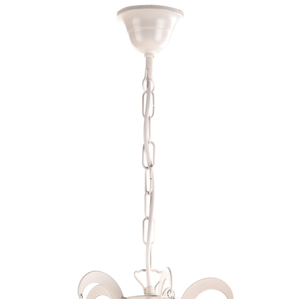 KRISTALL-HÄNGELEUCHTE 45/110 cm   - Weiß, Trend, Glas/Metall (45/110cm)