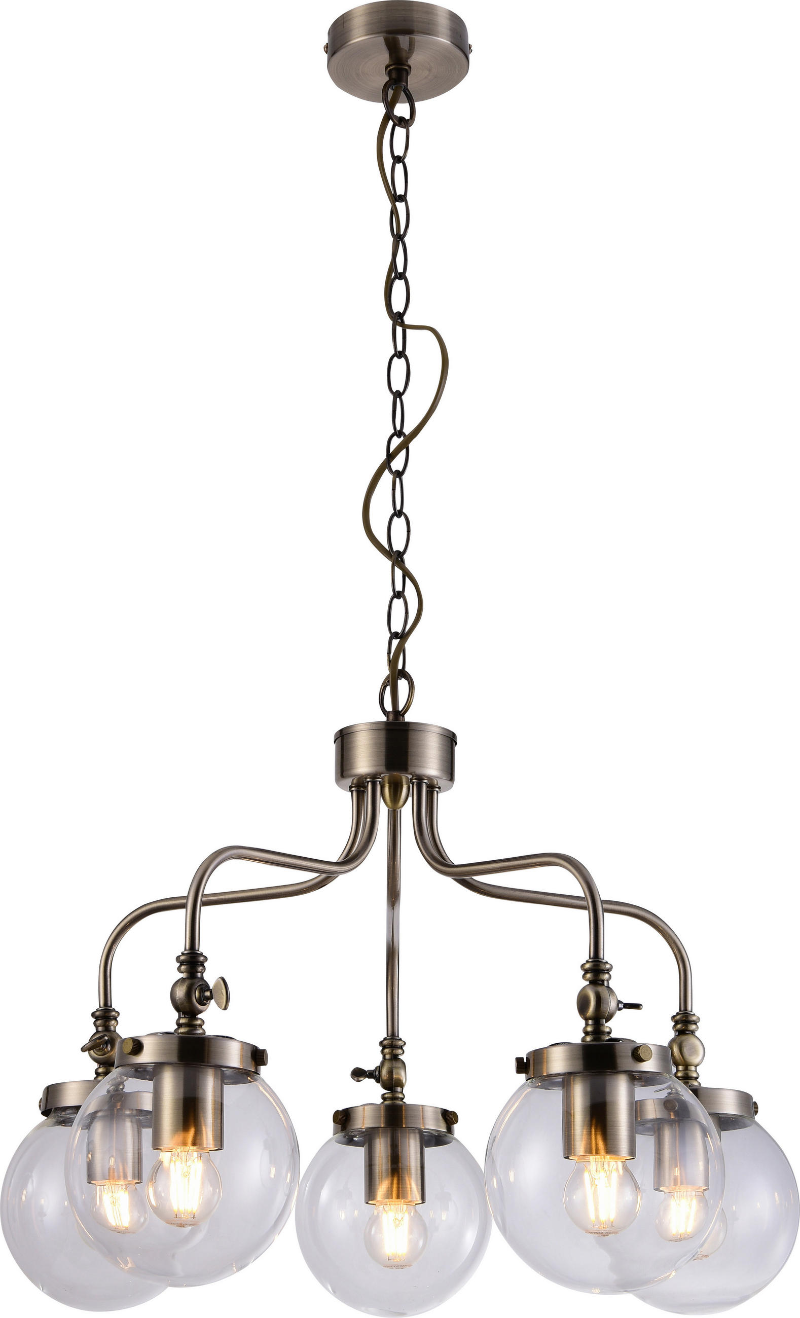 XXXLutz Pendelleuchte Ballet Schwarz, Gold 55x80x55 cm