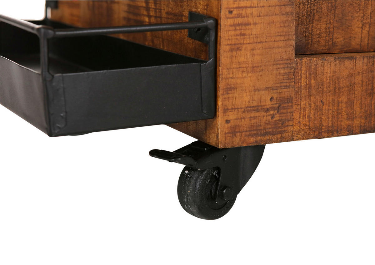 BARWAGEN Mangoholz massiv Naturfarben, Schwarz  - Schwarz/Naturfarben, KONVENTIONELL, Holz/Holzwerkstoff (97/43/85cm) - Landscape