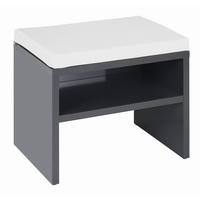 LAVICA, antracitová - antracitová, Design, kompozitné drevo/textil (60/46/45cm) - Novel