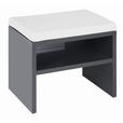 SITZBANK  in 60/46/45 cm  - Anthrazit, Design, Holzwerkstoff/Textil (60/46/45cm) - Novel