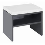 SITZBANK  in 60/46/45 cm  - Anthrazit, Design, Holzwerkstoff/Textil (60/46/45cm) - Novel