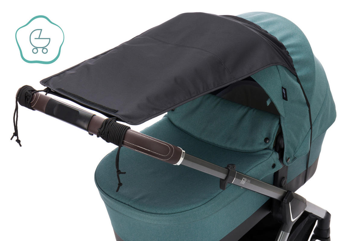 SONNENDACH  - Schwarz, Basics, Textil (67/48cm) - My Baby Lou