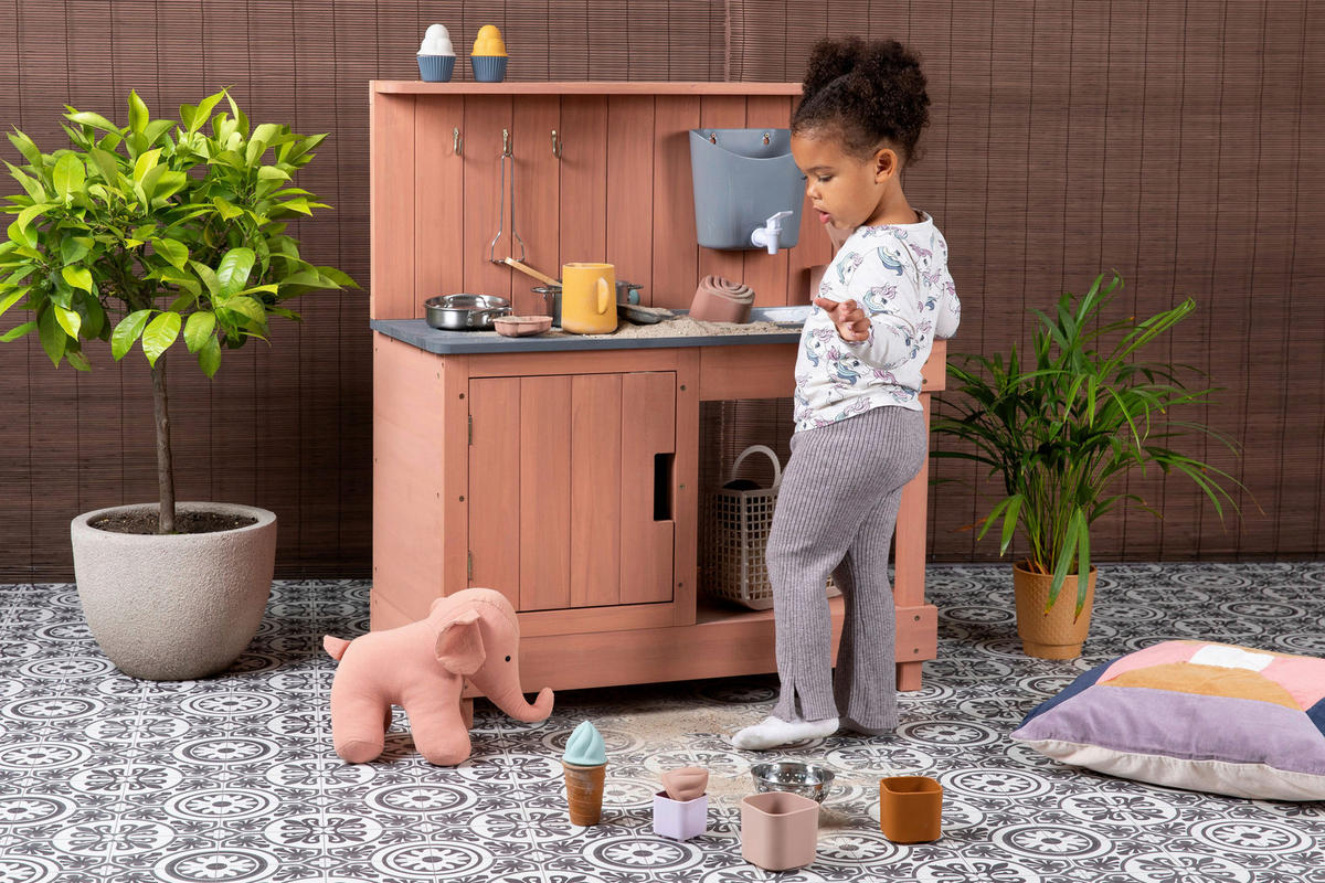 MATSCHKÜCHE Holz Altrosa  - Altrosa, Basics, Holz (80/40/90cm) - MUDDY BUDDY