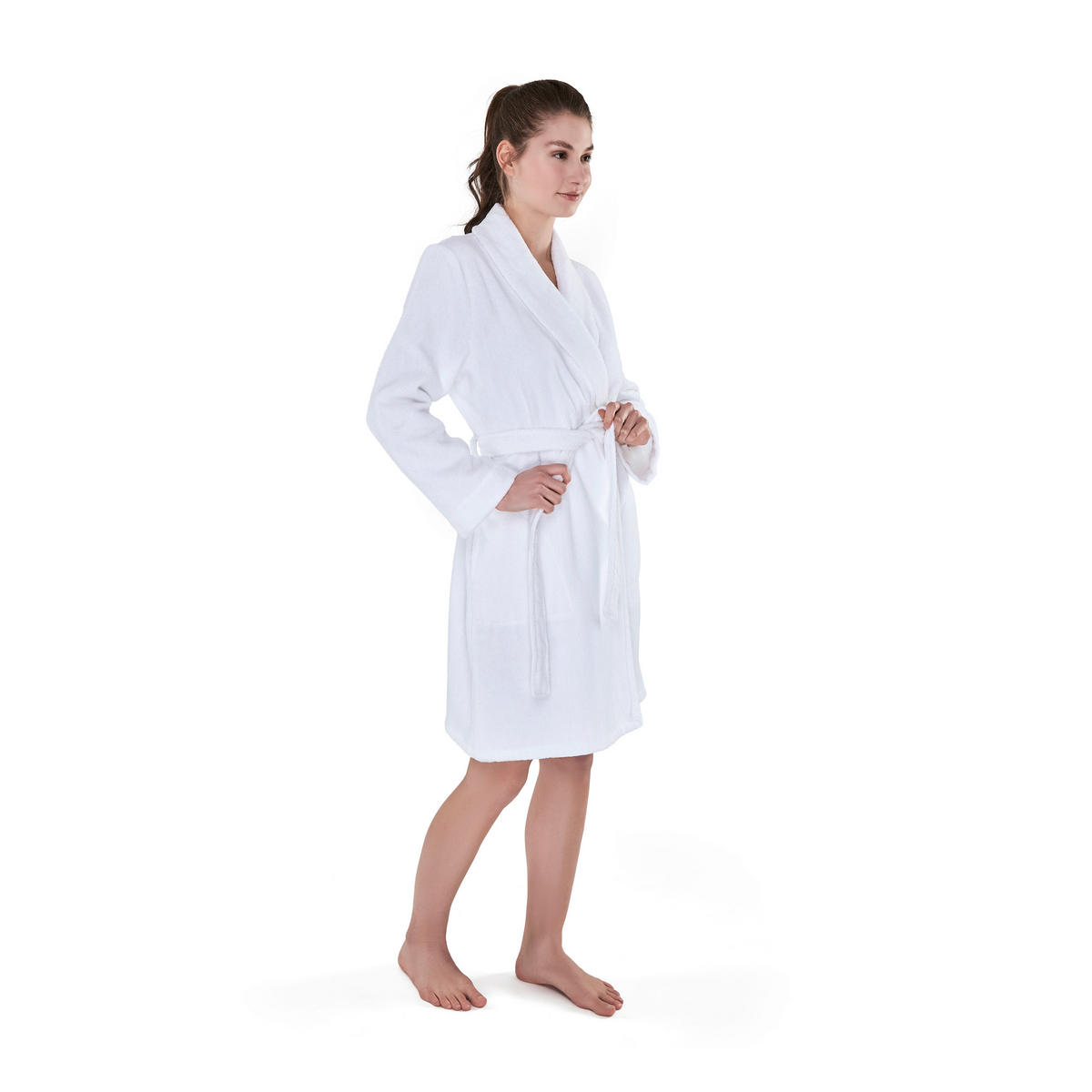 BADEMANTEL 36 Damen  - Weiß, Basics, Textil (36null) - Moeve