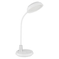 STOLNÍ LED LAMPA, dotykový stmívač, 30,6/17,2/44,8 cm - bílá/barvy stříbra, Design, plast (30,6/17,2/44,8cm) - Globo