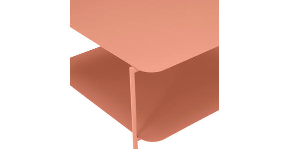 COUCHTISCH in Metall 73,4/70/40 cm  - Terracotta, Design, Metall (73,4/70/40cm) - Carryhome