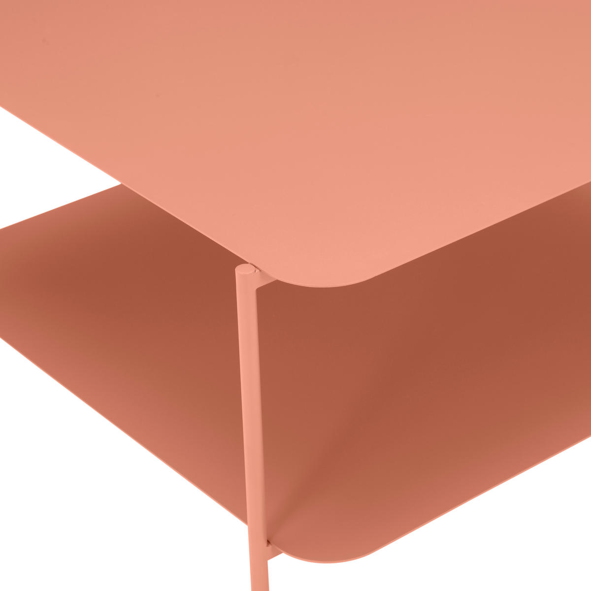 COUCHTISCH 73,4/70/40 cm quadratisch Terracotta  - Terracotta, Design, Metall (73,4/70/40cm) - Carryhome