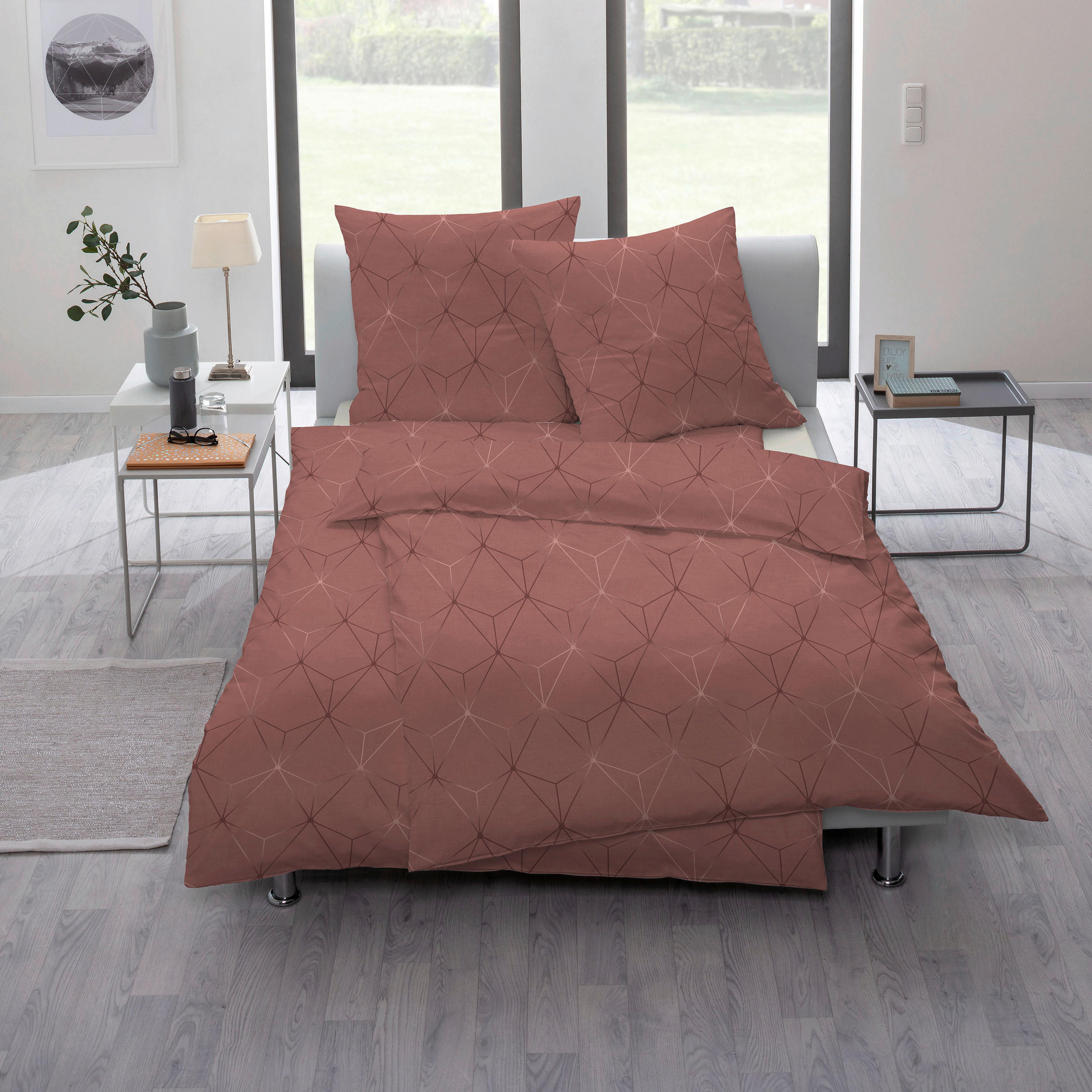 BETTWÄSCHE 135/200 cm ATELIER Jersey  - Terracotta, Design, Textil (135/200cm) - Estella
