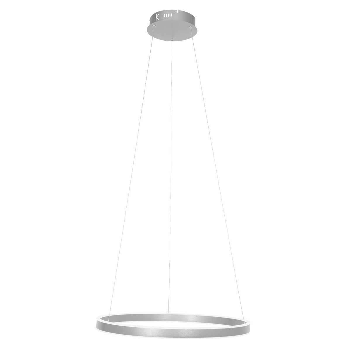 LED-PENDELLEUCHTE 60/170 cm  - Edelstahlfarben, Design, Kunststoff/Metall (60/170cm)
