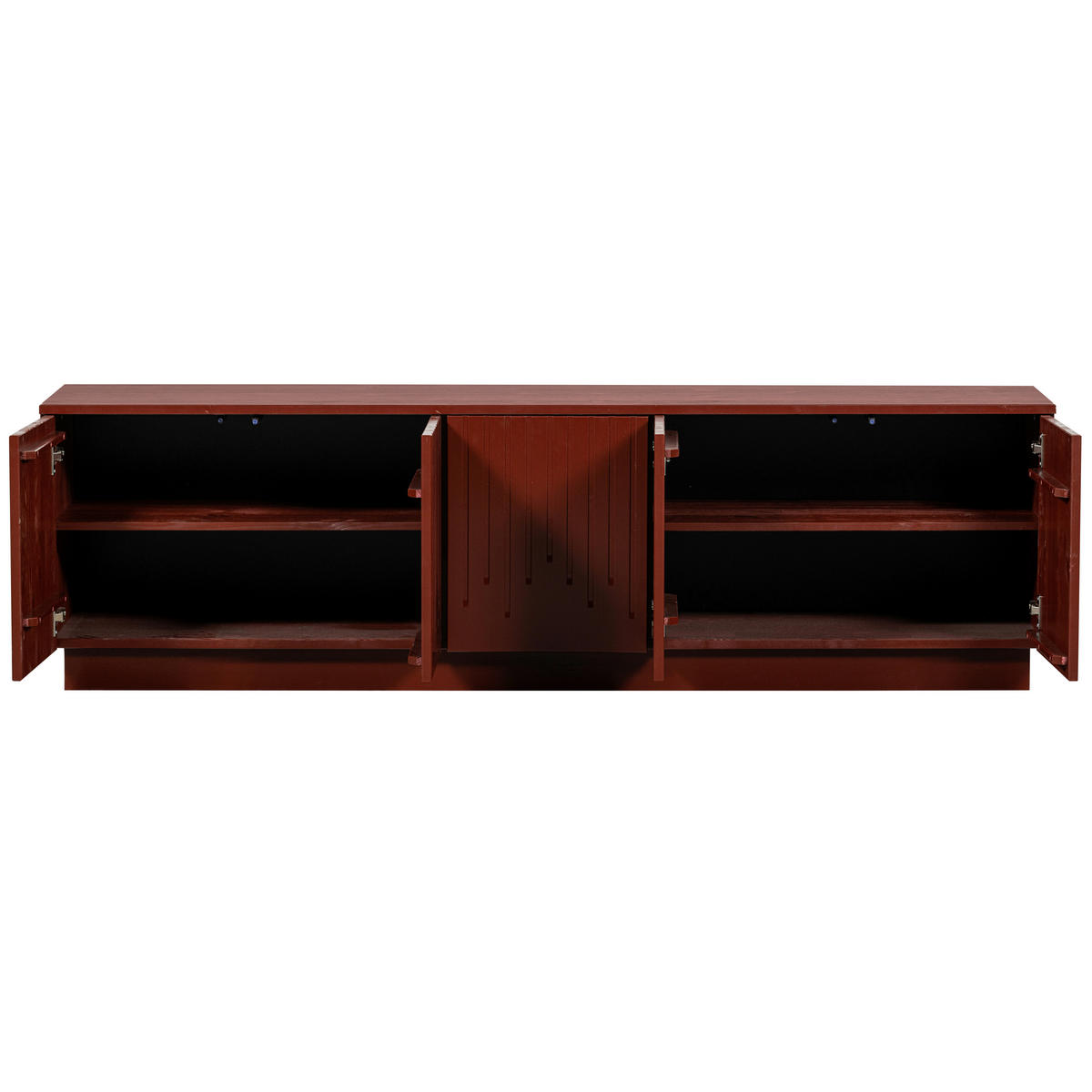 LOWBOARD Pencil  in 180/52/40 cm  - Dunkelrot, Design, Holz (180/52/40cm) - Livetastic
