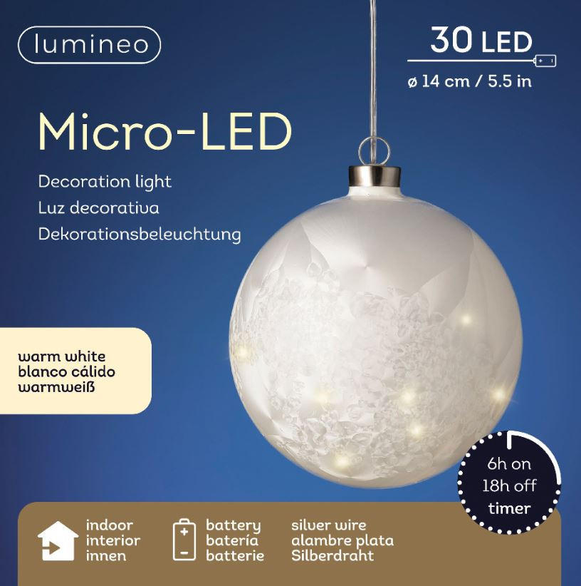 OKRASNA LED-SVETILKA   //// - Basics, steklo (14,00/14,00/14,00cm)