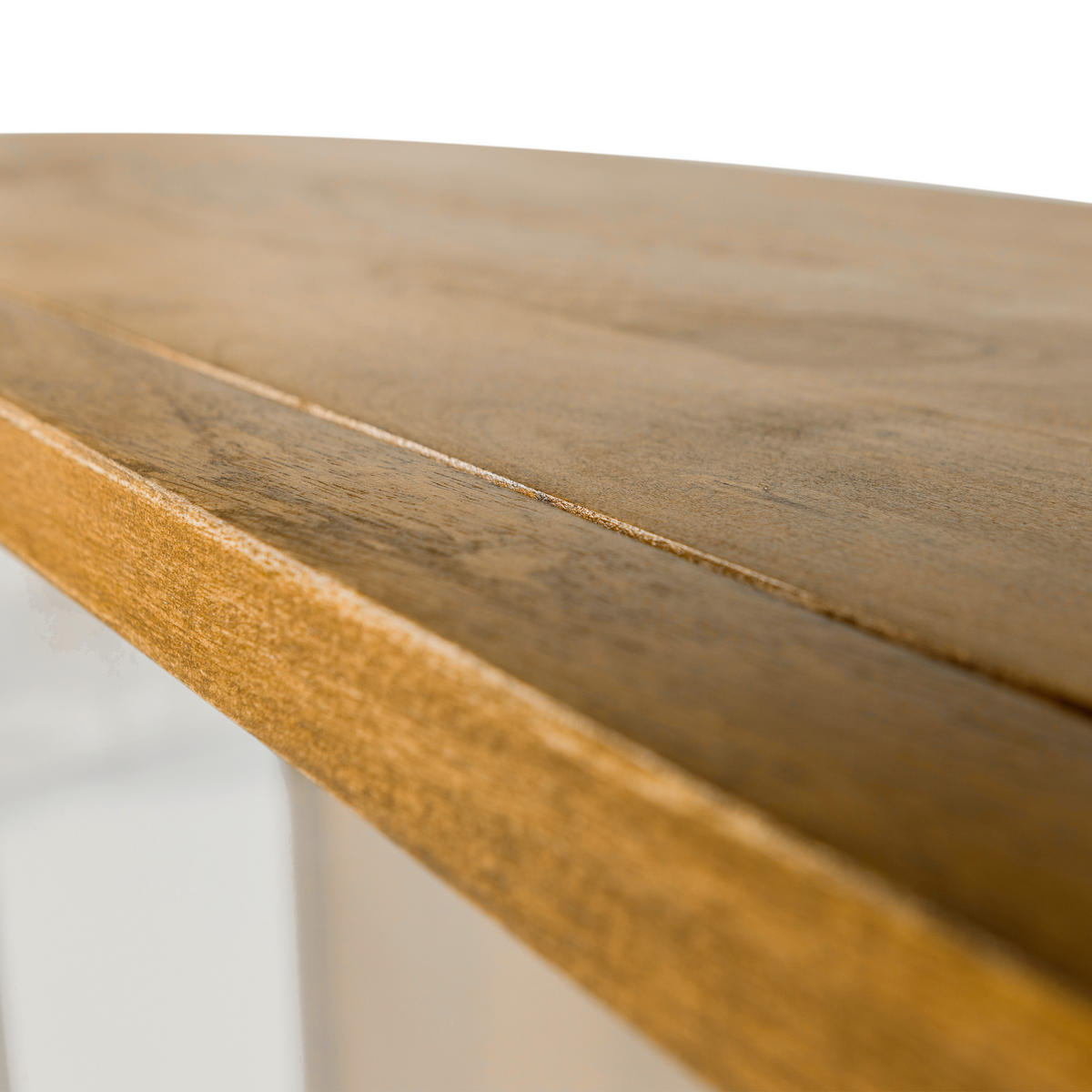 VITRINE Kella in massiv Mangoholz Naturfarben  - Naturfarben, Design, Glas/Holz (100/132/44cm) - Livetastic