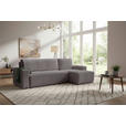 ECKSCHLAFSOFA  mit Cord Anthrazit  - Anthrazit/Schwarz, KONVENTIONELL, Textil (248/146cm) - Xora