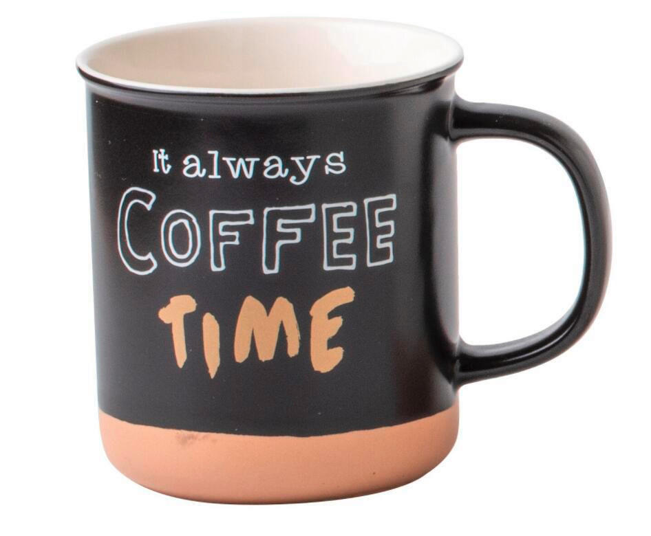 CANĂ PENTRU CAFEA 470 ml  - albastru/alb, Trend, ceramică (9,4/10,5cm) - Novel