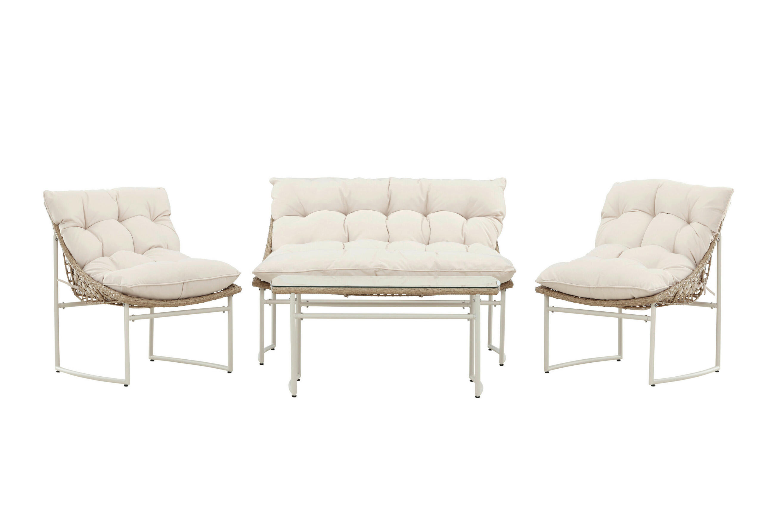 Gardenson Loungegarnitur Beige 118x75x71 cm