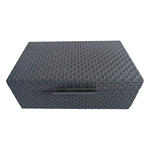 DEKOBOX    34/20/12,5 cm  - Schwarz, Design, Leder/Holzwerkstoff (34/20/12,5cm) - Ambia Home