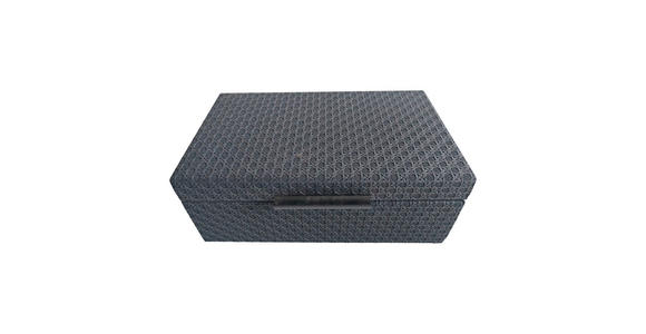 DEKOBOX    34/20/12,5 cm  - Schwarz, Design, Leder/Holzwerkstoff (34/20/12,5cm) - Ambia Home