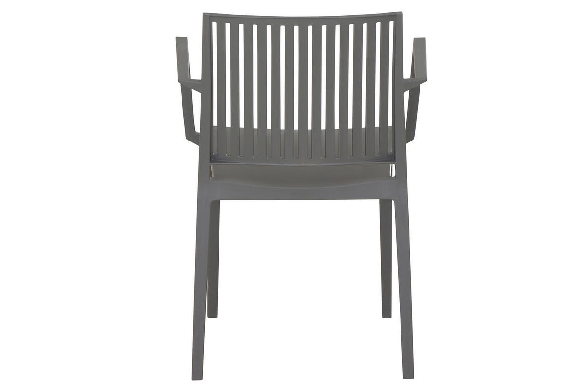 GARTENGARNITUR 3-teilig Stahl  - Grau, Basics, Kunststoff/Metall (80/80/80cm) - Siena Garden