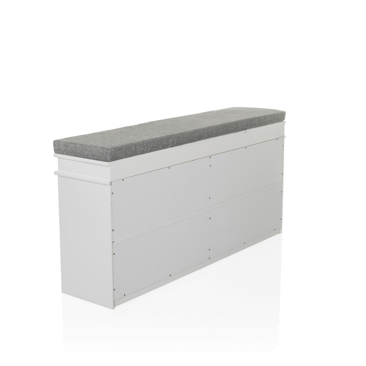 SKOSKÅP  i 104/52/24 cm  - vit/silver, Modern, metall/trämaterial (104/52/24cm) - MID.YOU