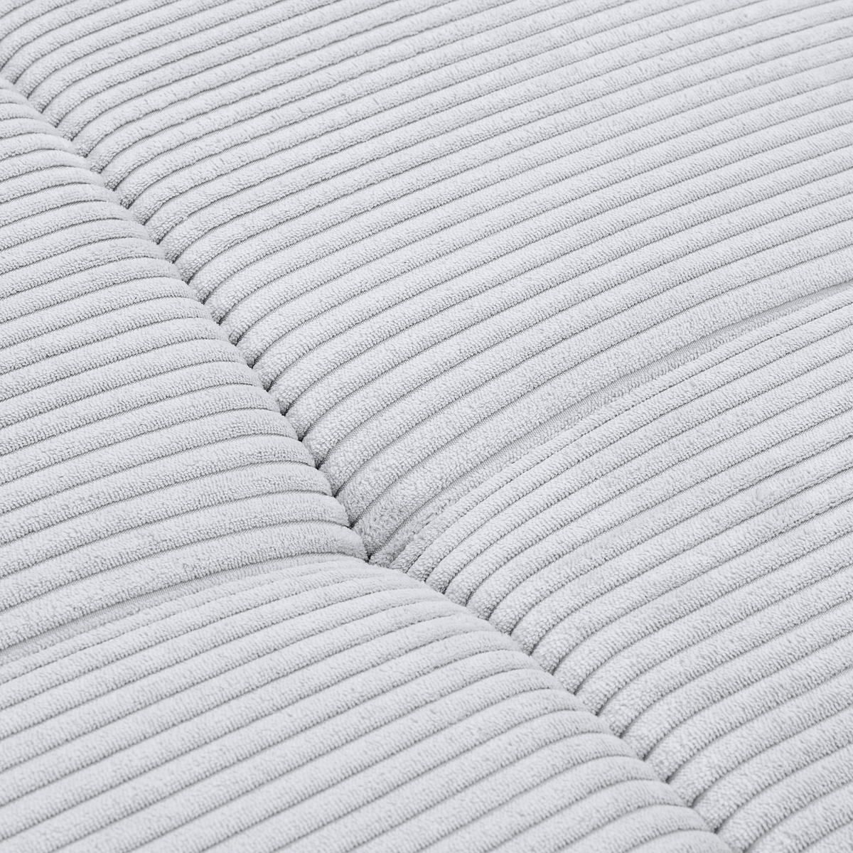 WOHNLANDSCHAFT Grau Cord  - Chromfarben/Grau, KONVENTIONELL, Kunststoff/Textil (180/376/180cm) - Carryhome