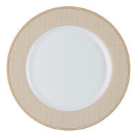 TELLER Weiß, Beige 20,5/2 cm Geo  - Beige/Weiß, Basics, Keramik (20,5/2cm) - Ritzenhoff Breker