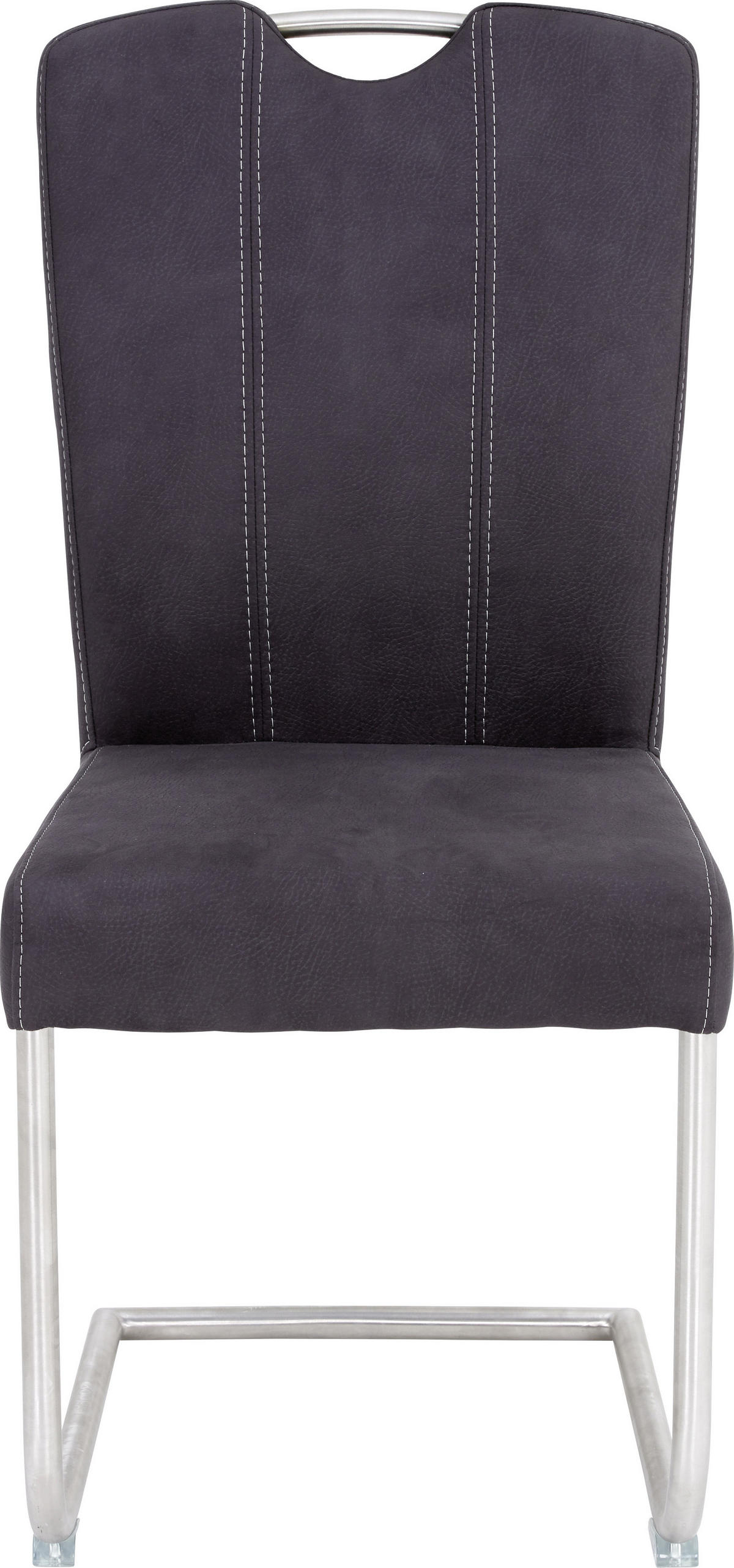 SCHWINGSTUHL  in Edelstahl  - Edelstahlfarben/Grau, Konventionell, Textil/Metall (43/99/56cm) - Valdera