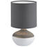 LAMPA STOLNÍ - šedá/bílá, Lifestyle, textil/keramika (32cm)
