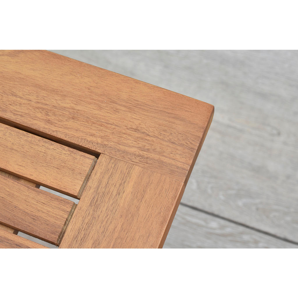 Thumbnail - Gardenson Balkontisch, Natur, Holz, Akazie, massiv, Uni, quadratisch, 70x65x70 cm, Balkonmöbel, Balkontische