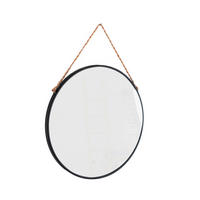 OGLINDĂ DE PERETE 60/60/2,6 cm    - negru, Basics, sticlă/metal (60/60/2,6cm) - Sadena