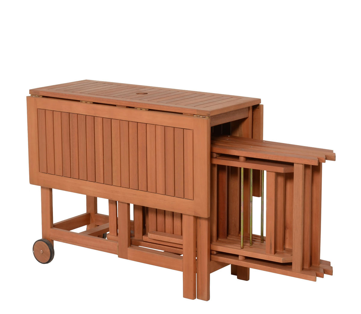 GARTENTISCHGRUPPE  - Eukalyptusholzfarben/Braun, MODERN, Holz - Gardenson